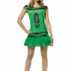 Ladies Emerald Crayola Crayon Costume -Smiffys Sale Store 00061127p