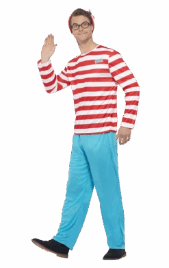 Smiffys Mens Where's Wally Costume