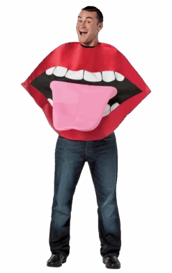 Adult Funny Lips And Tongue Costume