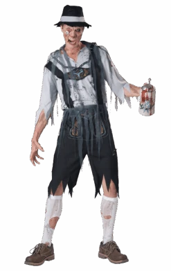 Mens Oktoberfeast Zombie Costume
