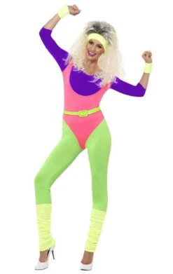 Smiffys Womens 80s Work Out Costume