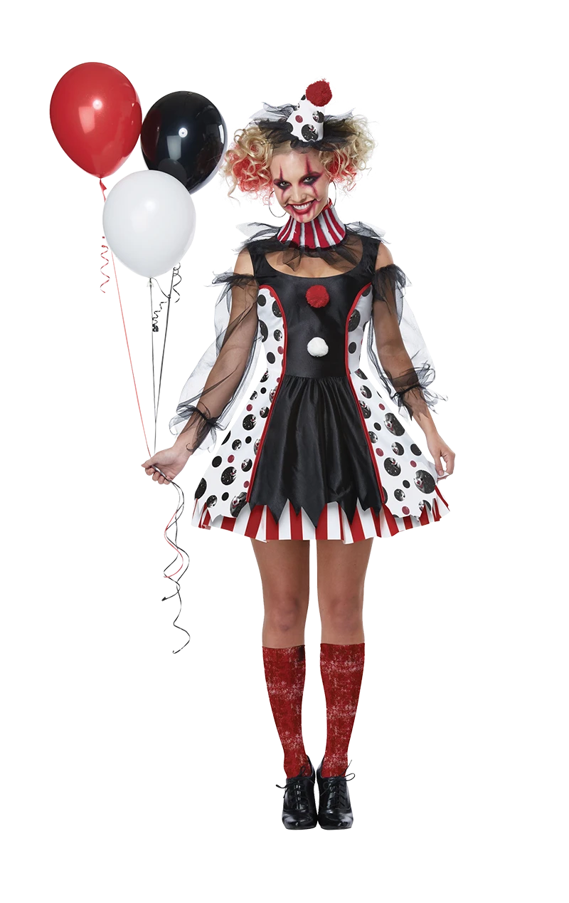Ladies Twisted Clown Costume 1 Ladies Twisted Clown Costume