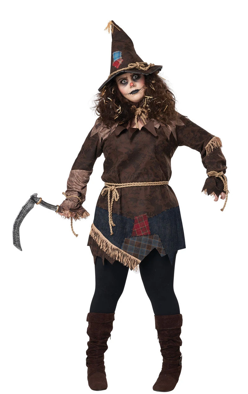 GENERIC Womens Plus Size Creepy Scarecrow Costume 1 GENERIC Womens Plus Size Creepy Scarecrow Costume