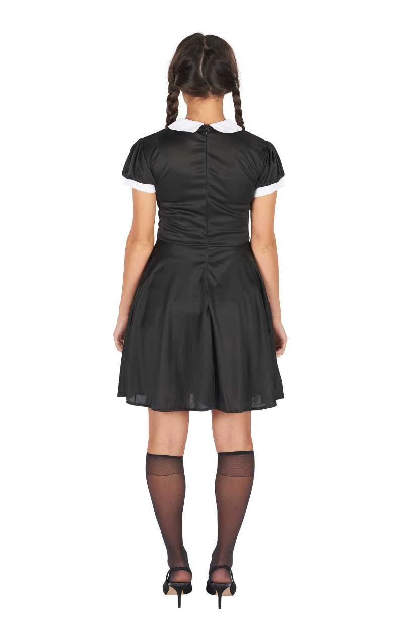 Womens 90s Wednesday Addams Costume 3 Womens 90s Wednesday Addams Costume - Image 3