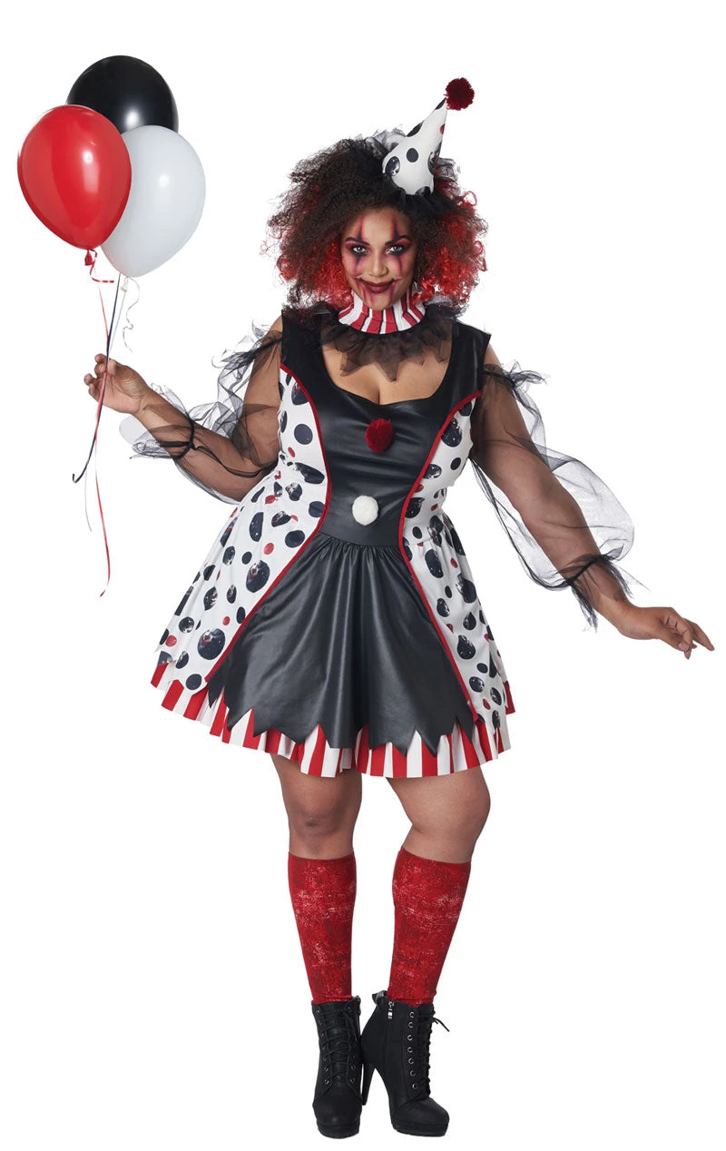 GENERIC Womens Plus Size Twisted Clown Costume 1 GENERIC Womens Plus Size Twisted Clown Costume