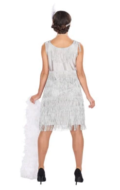 Womens 1920s Silver Flapper Costume -Smiffys Sale Store 00096158a02