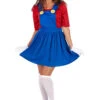 GENERIC Womens Red Italian Plumber Dress