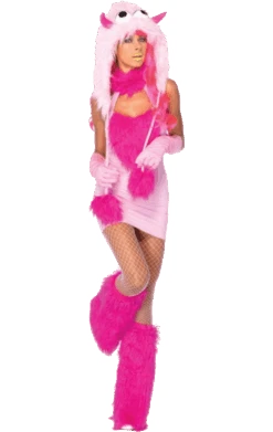 LEG AVENUE Pink Puff Monster Costume