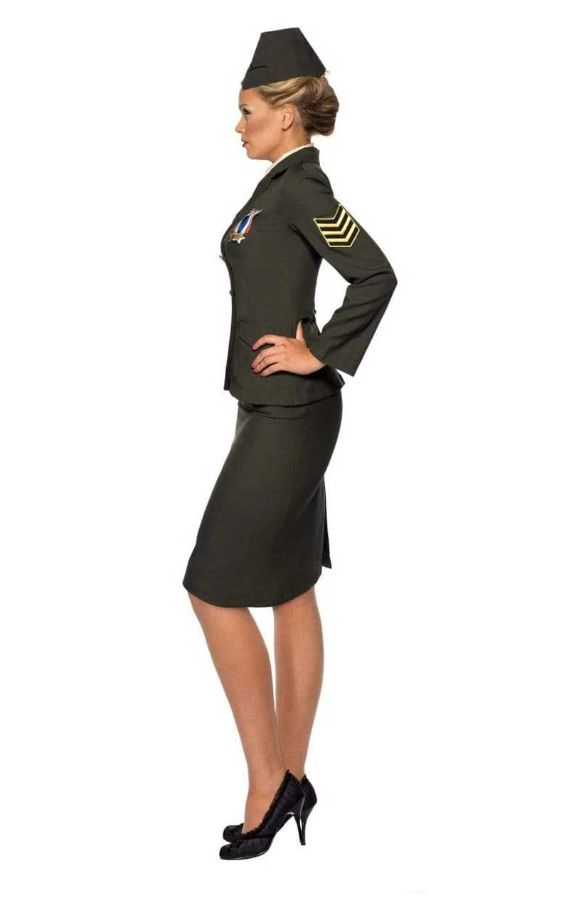 Smiffys Womens Wartime Military Officer Costume 2 Smiffys Womens Wartime Military Officer Costume - Image 2