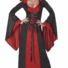 Womens Dark Red Hooded Robe Costume