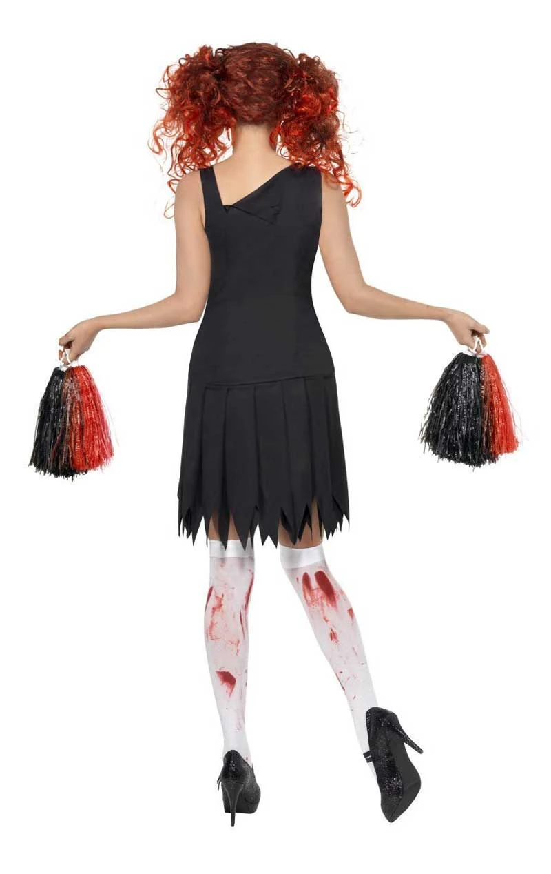 Smiffys Womens Halloween Zombie Cheerleader Costume 3 Smiffys Womens Halloween Zombie Cheerleader Costume - Image 3
