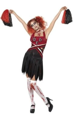 Smiffys Womens Halloween Zombie Cheerleader Costume