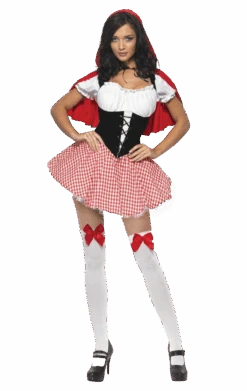 Smiffys Ladies Fever Red Riding Hood Costume
