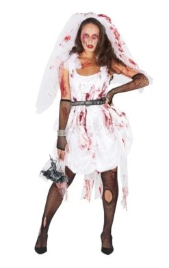 GENERIC Womens Bloody Bride Halloween Costume
