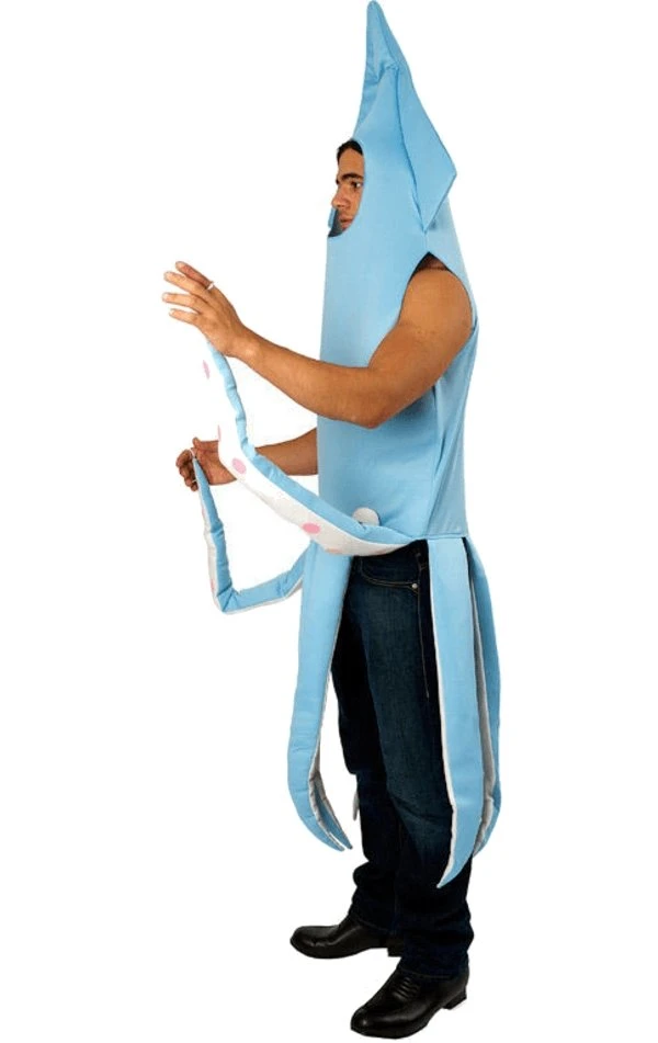 Adult Blue Squid Animal Costume 2 Adult Blue Squid Animal Costume - Image 2