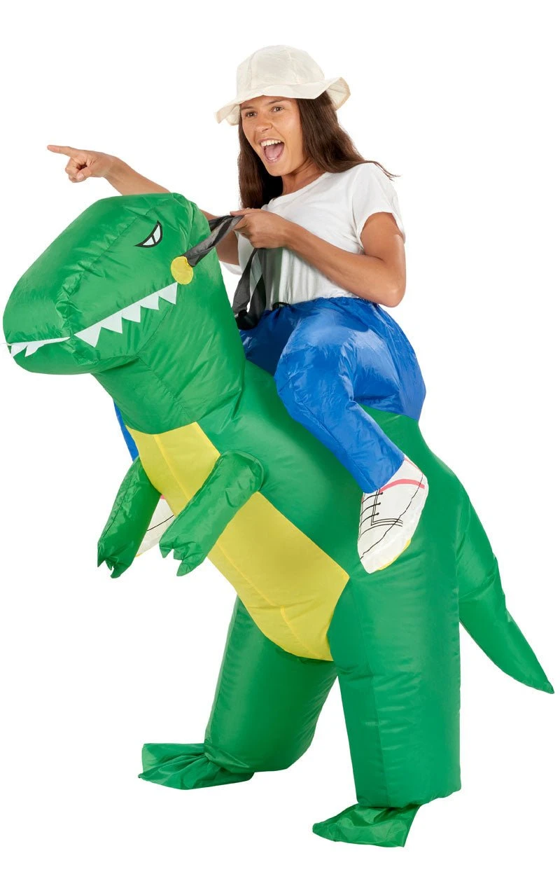 GENERIC Adult Inflatable Ride On Dinosaur Costume 2 GENERIC Adult Inflatable Ride On Dinosaur Costume - Image 2