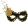 GENERIC Black And Gold Masquerade Facepiece -Smiffys Sale Store black and gold masquerade facepiece 279998