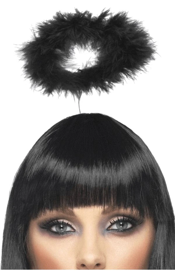 Smiffys Black Angel Halo Accessory 1 Smiffys Black Angel Halo Accessory