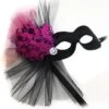 GENERIC Black & Fuchsia Masquerade Facepiece