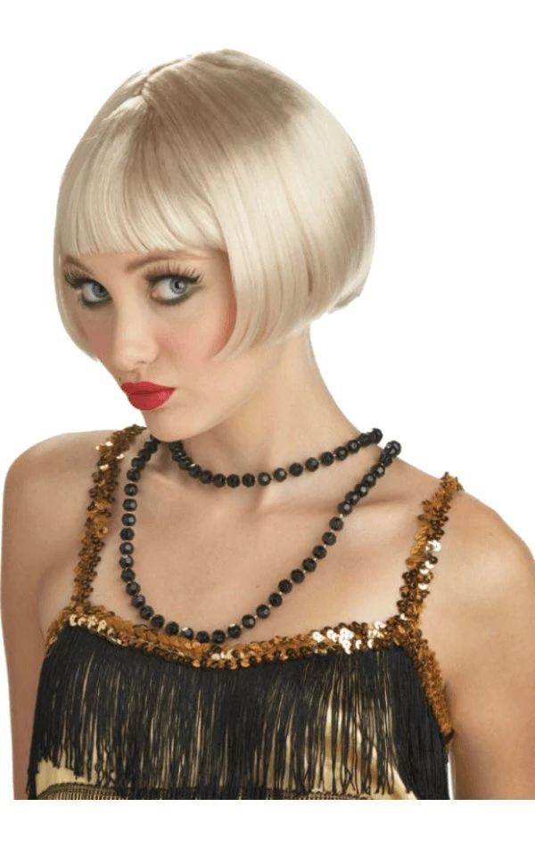 Blonde Flapper Girl Wig 1 Blonde Flapper Girl Wig
