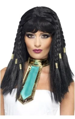 Smiffys Cleopatra Black Wig With Braids