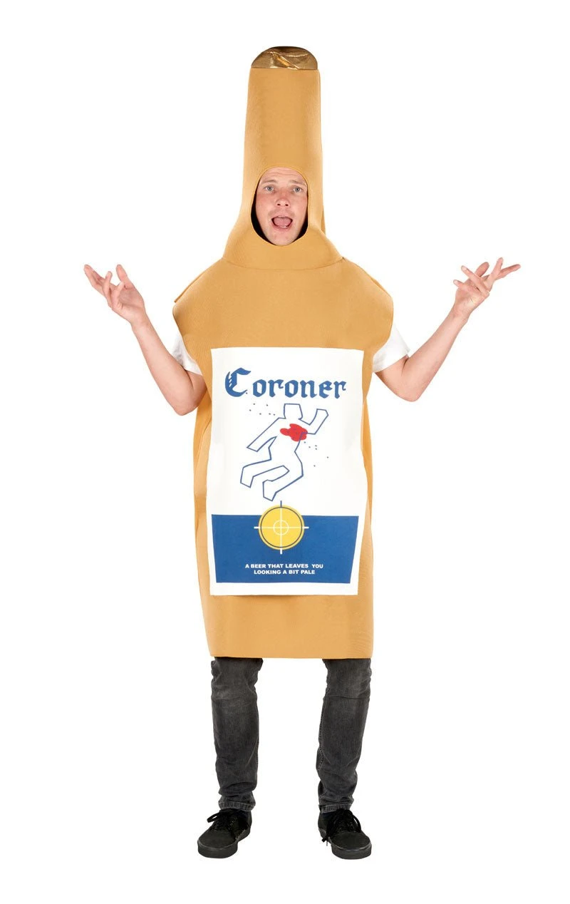 GENERIC Adult Coroner Beer Bottle Costume 1 GENERIC Adult Coroner Beer Bottle Costume