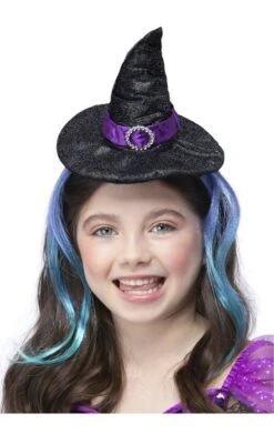 GENERIC Glitter Witch Headband With Hair