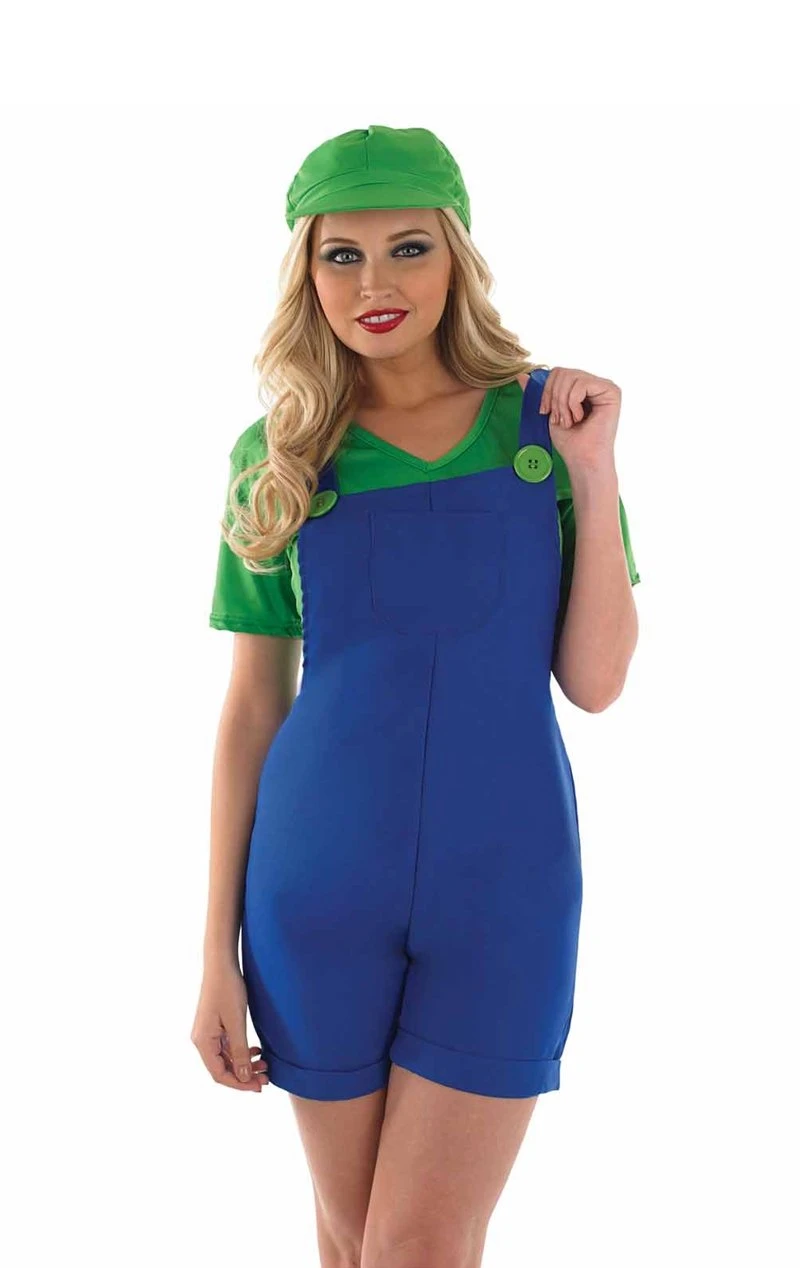 GENERIC Green Plumber Costume 2 GENERIC Green Plumber Costume - Image 2