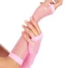 GENERIC Neon Pink Fishnet Gloves
