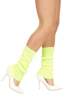 GENERIC Neon Yellow Leg Warmers
