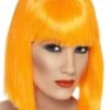 Smiffys Bright Orange Glam Bob Wig -Smiffys Sale Store orange glam wig 347304