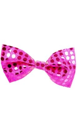 Pink Sequin Bow Tie