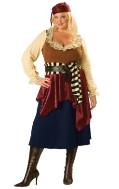 Womens Plus Size Pirate Babe Costume