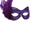 GENERIC Purple Glitter Masquerade Facepiece