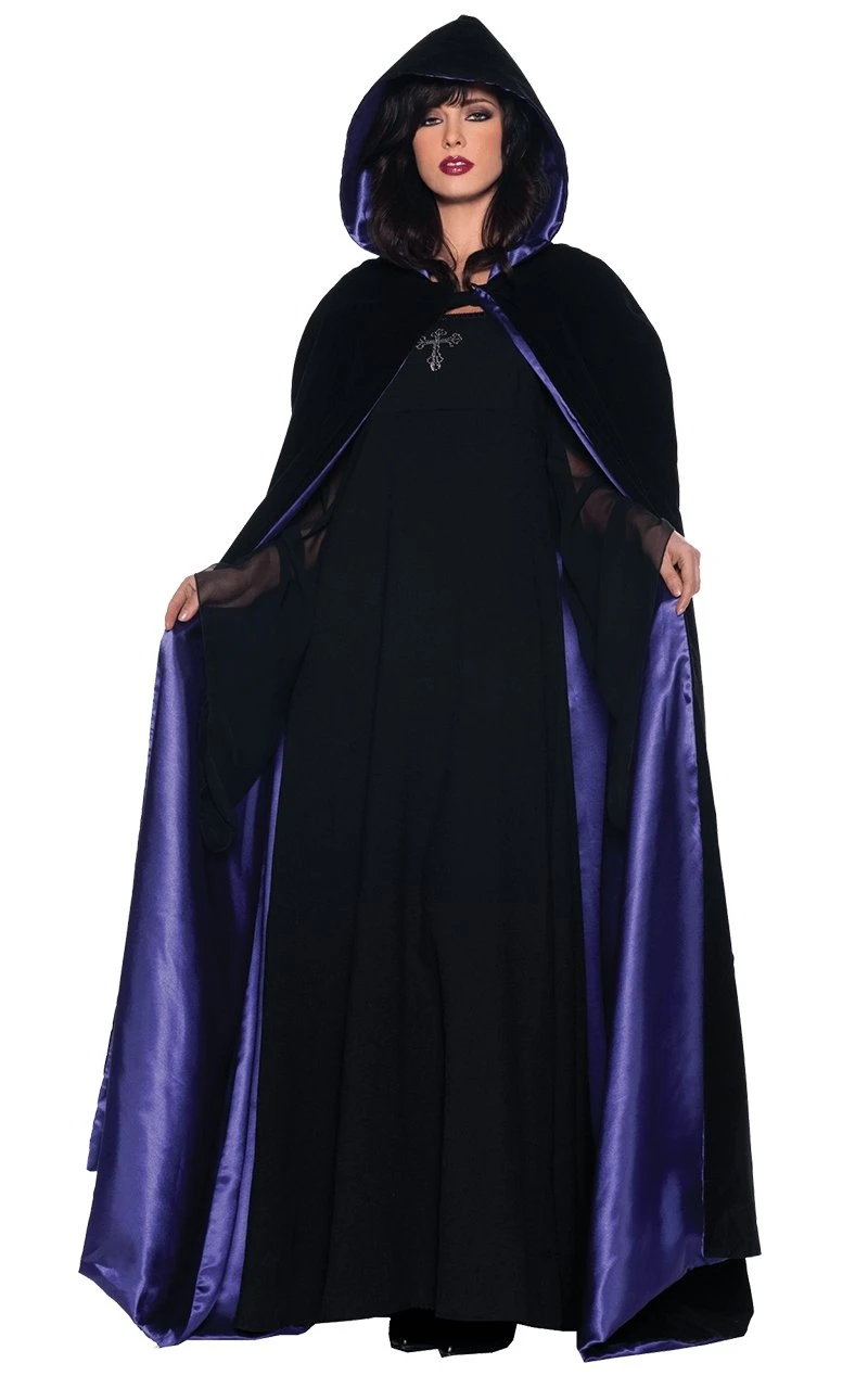 Adult Velvet Reversible Purple Cape 1 Adult Velvet Reversible Purple Cape