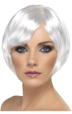 Smiffys White Babe Bob Wig