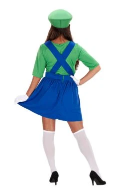 GENERIC Womens Green Italian Plumber Dress 5 GENERIC Womens Green Italian Plumber Dress -Smiffys Sale Store womens green italian plumber dress 186364
