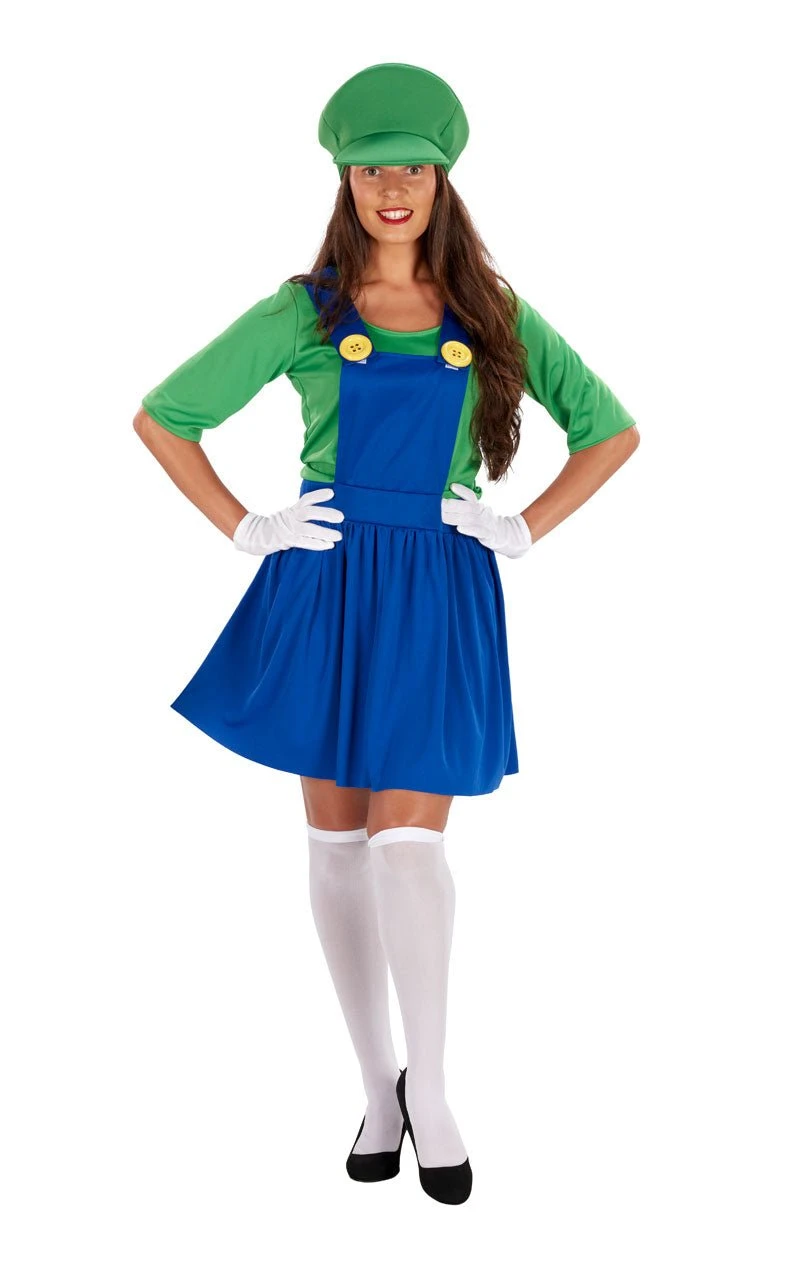 GENERIC Womens Green Italian Plumber Dress 1 GENERIC Womens Green Italian Plumber Dress