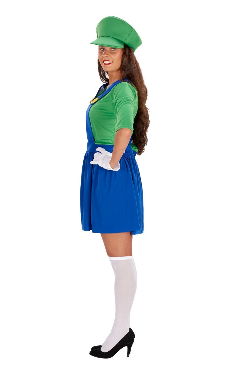 GENERIC Womens Green Italian Plumber Dress 2 GENERIC Womens Green Italian Plumber Dress - Image 2