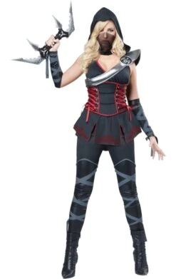 GENERIC Womens Sexy Black Ninja Costume